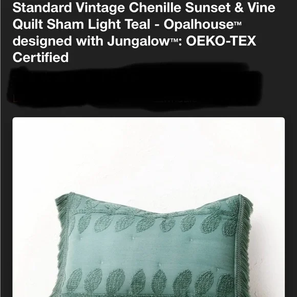 Chenille Sunset & Vine Quilt & 2 Shams from Opalhouse with Jungalow - Picture 4 of 6